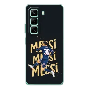 Чехлы для Infinix Hot 50 Pro (Leo чемпион) (AlphaPrint) (Messi ПСЖ)