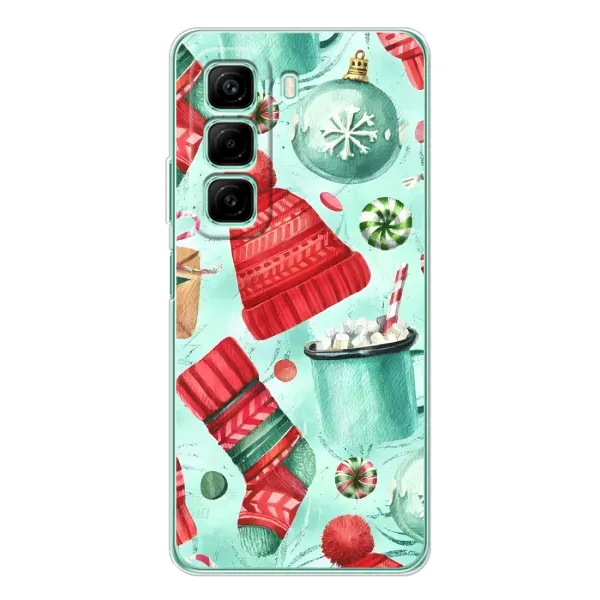 Чехол с принтом «Одежда НГ» для Infinix Hot 50 Pro