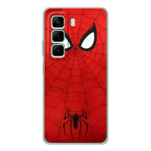 Чехол с человеком пауком для Infinix Hot 50 Pro - (AlphaPrint) (Паук (Марвел))