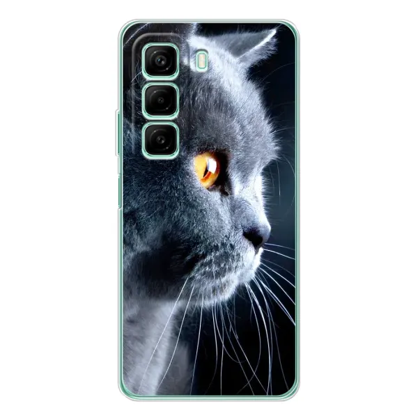 Чехол с принтом «Серый Кот» для Infinix Hot 50 Pro