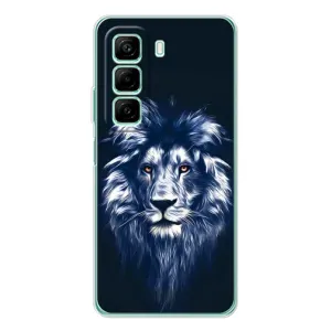 Чехол со Львом для Infinix Hot 50 Pro (VPrint) (Синий Лев)
