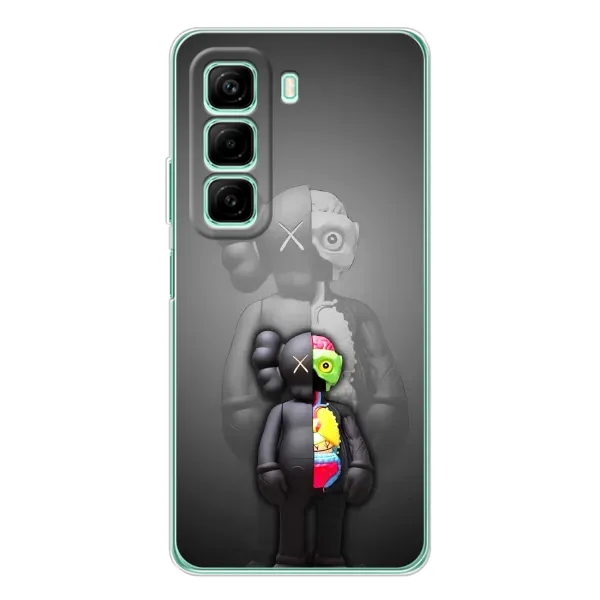 Чехол с принтом «Тело Bearbrick» для Infinix Hot 50 Pro