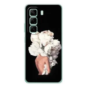 Чехлы (ART) Цветы на Infinix Hot 50 (VPrint) (Білі квіти)