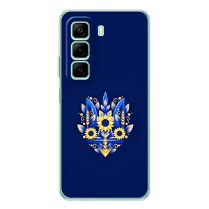 Чохли для Infinix Hot 50 Укр. Символіка (AlphaPrint) (Квітковий Герб)