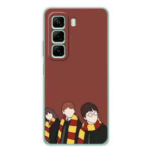 Чехлы с Гарри Поттером для Infinix Hot 50 (AlphaPrint) (Гарри с друзьями)
