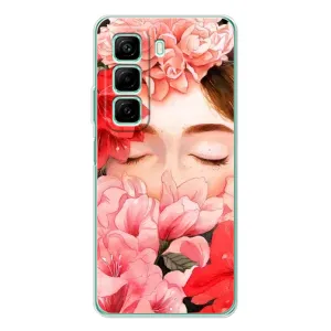 Чехлы (ART) Цветы на Infinix Hot 50 (VPrint) (Очі в квітах)
