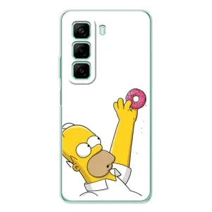 Чjхол з Сімпсонами для Infinix Hot 50 (VPrint) (Гомер з пончиком)