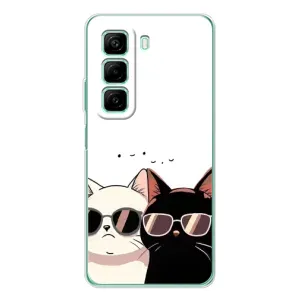Чохол з малюнком кіт на Infinix Hot 50 (Коти в окулярах)