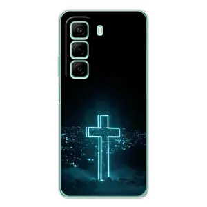 Християнські Чохли для Infinix Hot 50 (AlphaPrint) (Хрест і місто)