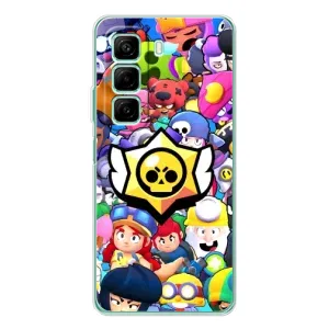 Чехол для Infinix Hot 50 Бравл Старс (VPrint) (Лого Brawl Stars)