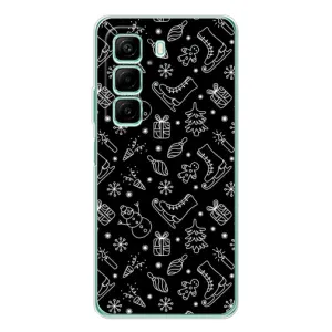 Новорічні, Святкові Чохли для Infinix Hot 50 - 2024 год (Новорічний фон)