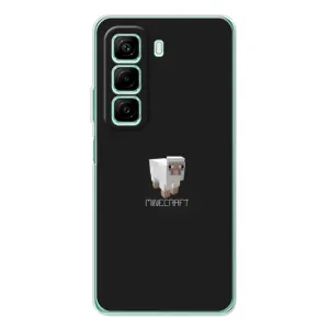 Чехол Майнкрафт на Infinix Hot 50 (AlphaPrint) Minecraft (Овечка Майнкрафт)