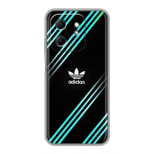 Чехлы Адидас для Infinix Hot 50i (AlphaPrint) (Адидас с полосами)