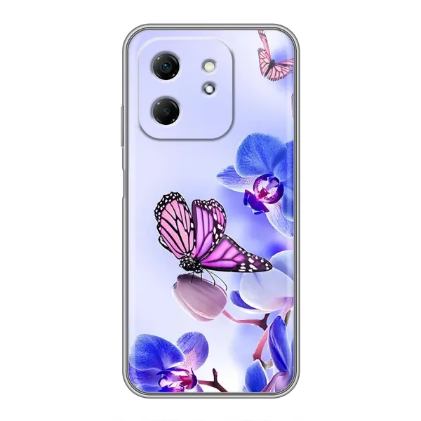 Чехол с принтом «Бабочка на цветочке» для Infinix Hot 50i Чехол с принтом «Бабочка на цветочке» для Infinix Hot 50i