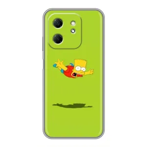 Чехол с Симпсонами для Infinix Hot 50i (VPrint) (Барт Симпсон)