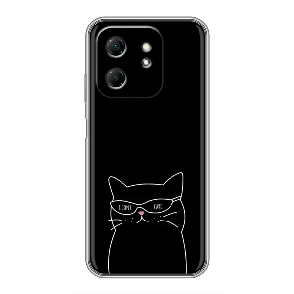 Чехол с принтом «Равнодушный кот» для Infinix Hot 50i