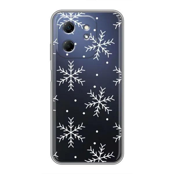 Чехол с принтом «Белые снежинки» для Infinix Hot 50i Чехол с принтом «Белые снежинки» для Infinix Hot 50i