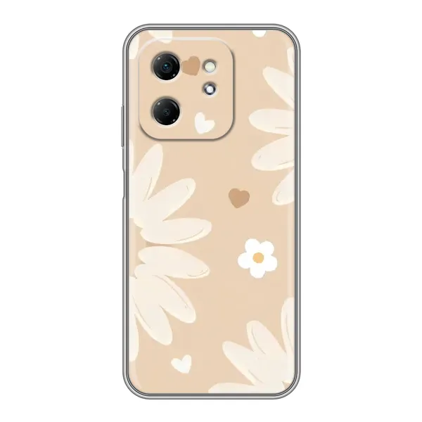 Чехол с принтом «Бежевые цветы» для Infinix Hot 50i Чехол с принтом «Бежевые цветы» для Infinix Hot 50i