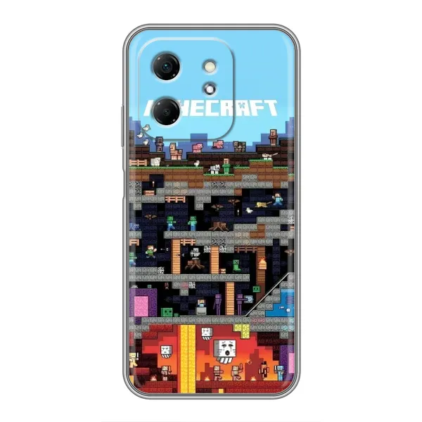 Чехол с принтом «фон Minecraft» для Infinix Hot 50i Чехол с принтом «фон Minecraft» для Infinix Hot 50i