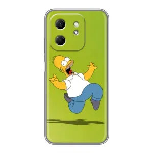 Чехол с Симпсонами для Infinix Hot 50i (VPrint) (Гомер Симпсон)
