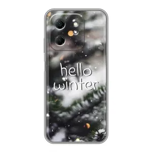 Новогодние, Праздничные Чехлы для Infinix Hot 50i - 2024 год (Hello winter)
