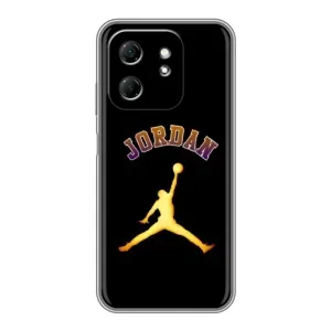 Чехлы для Infinix Hot 50i - с картинкой JORDAN (AlphaPrint) (Jordan Gold)