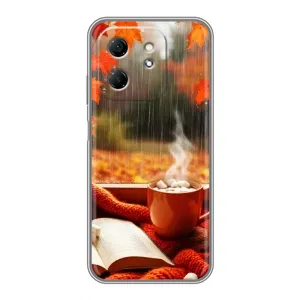Чехол с уникальным дизайном «Осень с кофе» для Infinix Hot 50i (Кофе и дождь)