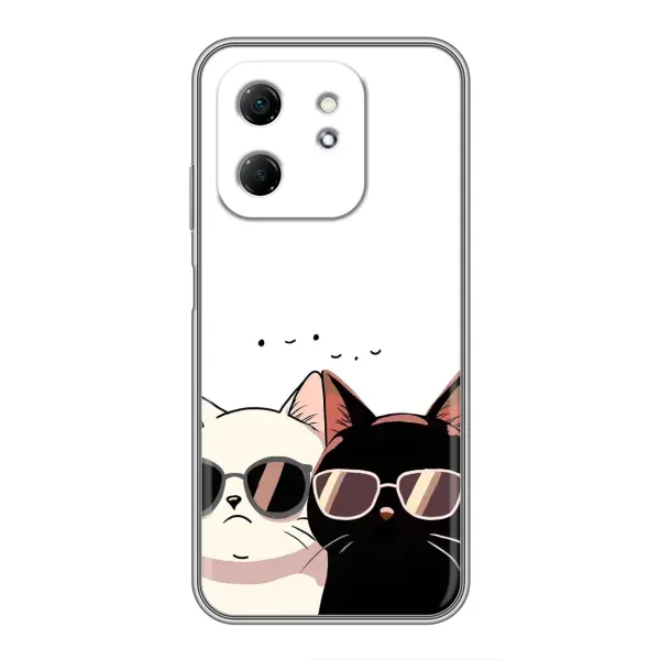 Чехол с принтом «Коты в очках» для Infinix Hot 50i