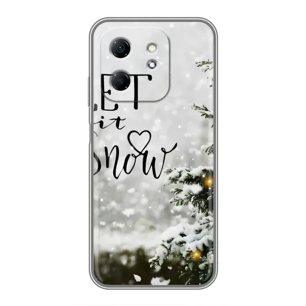 Чехол с принтом «Let it snow» для Infinix Hot 50i
