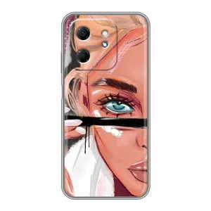 Чехол с печатью для Infinix Hot 50i - (Мода) (AlphaPrint) (Макияж)