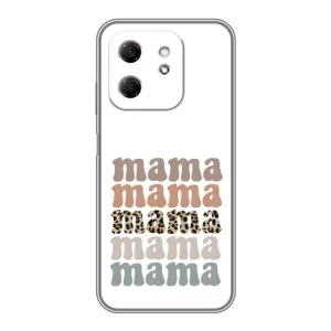 Чехлы для мамы на Infinix Hot 50i (Текстовый коллаж мама)