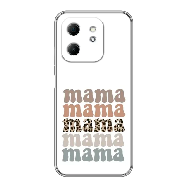 Чехол с принтом «Текстовый коллаж мама» для Infinix Hot 50i