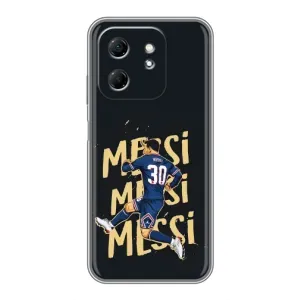 Чехлы для Infinix Hot 50i (Leo чемпион) (AlphaPrint) (Messi ПСЖ)