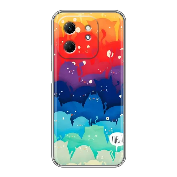 Чехол с принтом «Mew» для Infinix Hot 50i
