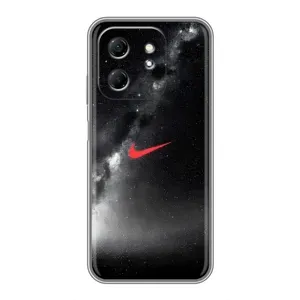 Чехол для Infinix Hot 50i - с принтом Найк (AlphaPrint) (Найк красный)