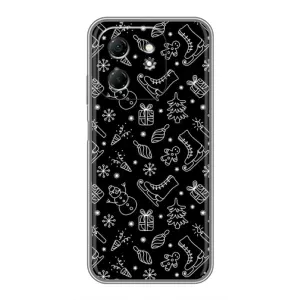 Новогодние, Праздничные Чехлы для Infinix Hot 50i - 2024 год (Новогодний фон)