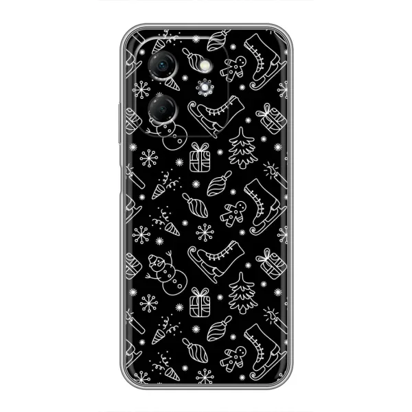 Чехол с принтом «Новогодний фон» для Infinix Hot 50i