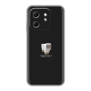 Чехол Майнкрафт на Infinix Hot 50i (AlphaPrint) Minecraft (Овечка Майнкрафт)