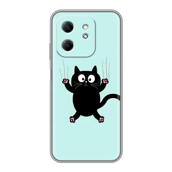 Чехол с принтом «Падающий кот» для Infinix Hot 50i Чехол с принтом «Падающий кот» для Infinix Hot 50i