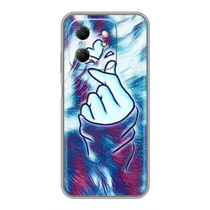 Чехол с принтом для Infinix Hot 50i (AlphaPrint - Знак сердечка)