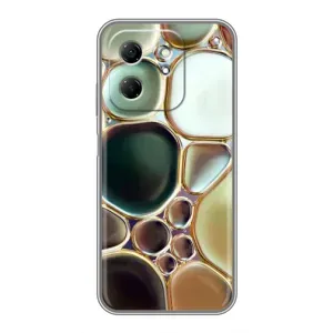 Мраморный чехол на Infinix Hot 50i (VPrint) (Радужный Мрамор)