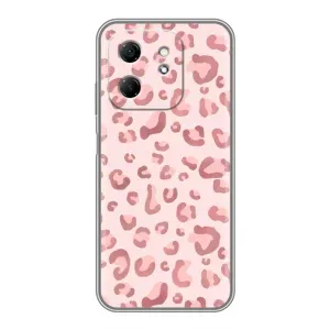Чехол с розовым рисунком для Infinix Hot 50i (Розовый леопард)