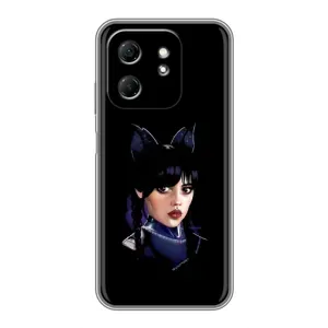 Чохли Венсдей на Infinix Hot 50i Уенсдей (AlphaPrint) (серйозна Венздей)