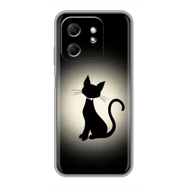 Чехол с принтом «Силуэт котика» для Infinix Hot 50i Чехол с принтом «Силуэт котика» для Infinix Hot 50i