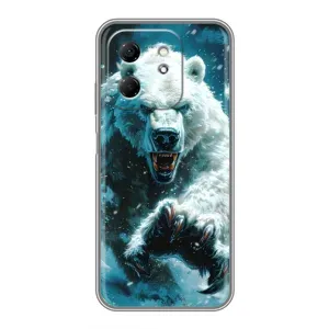 Чехол с картинкой «Хищники» для Infinix Hot 50i (Полярный медведь)