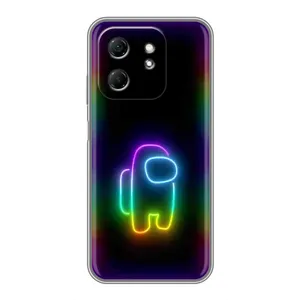 Чехол Амонг Ас для Infinix Hot 50i (AlphaPrint) (Яркий скин)