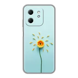Чехлы с Цветами для Infinix Hot 50i (VPrint) (Желтый цветок)