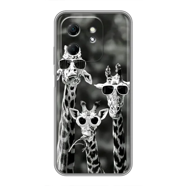 Чехол с принтом «Жирафы в очках» для Infinix Hot 50i Чехол с принтом «Жирафы в очках» для Infinix Hot 50i