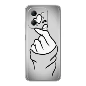 Чохол з принтом для Infinix Hot 50i (AlphaPrint - Знак сердечка) (Значок Love)
