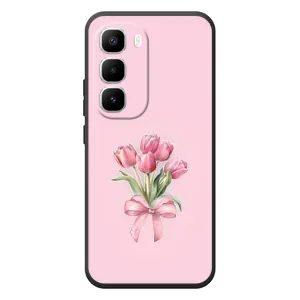 Чохол з розовим принтом для Infinix Hot 60 Pro Plus (Букет квітів)